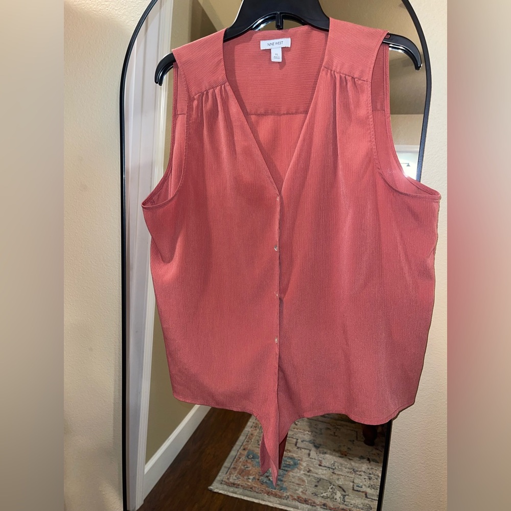 Nine West Coral Sleeveless Blouse
